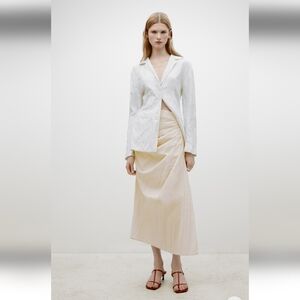 MASSIMO DUTTI | Long Skirt With Gathered Details. Limited Edition.No flaws. Sz L